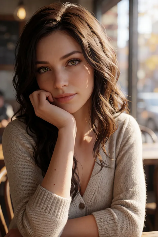 Cafe portrait in motion
